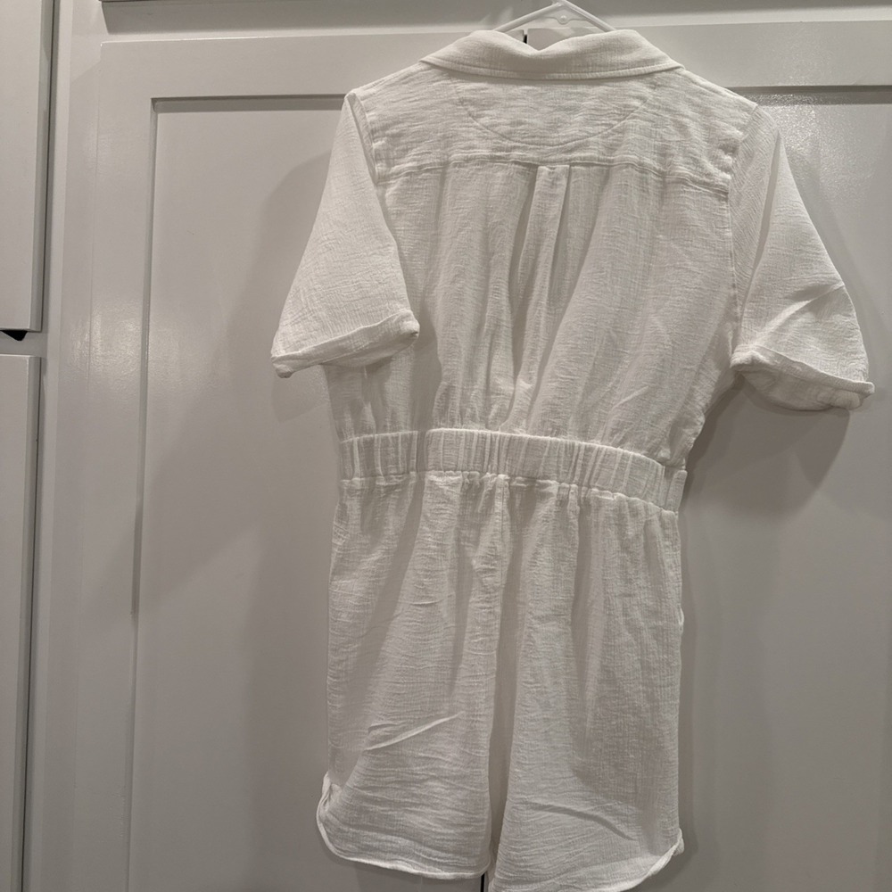 Albion Light Summer Gauze Fabric Jumpsuit With Wooden Buttons Size Small - Picture 13 of 13